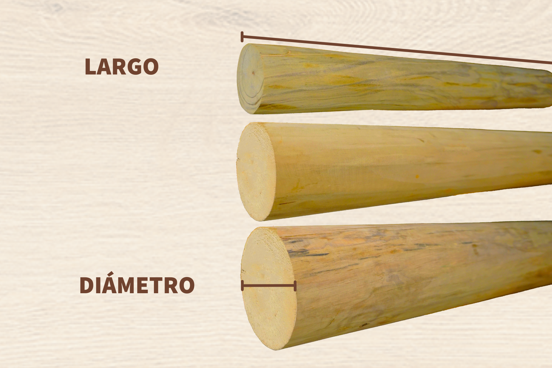 Postes de electrificación de madera tratada
